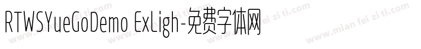 RTWSYueGoDemo ExLigh字体转换